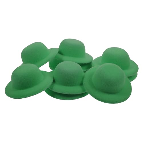 ERINGOGO 10 Stück Mini-Strohhut Mini-Fedora Mini-Craft-Hut albern Färbe die Puppe DIY-Hüte basteln Minihüte zum Basteln Foto-Requisite für Bastelhüte Puppenhüte basteln Eva Green von ERINGOGO