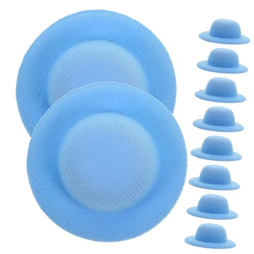 ERINGOGO 10 Stück Mini-Strohhut Mini- Mini-Zylinder Mini-Frösche Mini-Weihnachtsdekoration am kleinsten Miniatur winzige Hüte Miniatur-Mini-Hüte Puppenhüte basteln Flanell Blue ERINGOGO 10 Stück Mini-Strohhut Mini- Mini-Zylinder Mini-Frösche Mini-Weihnachtsdekoration am kleinsten Miniatur winzige Hüte Miniatur-Mini-Hüte Puppenhüte basteln Flanell Blue von ERINGOGO