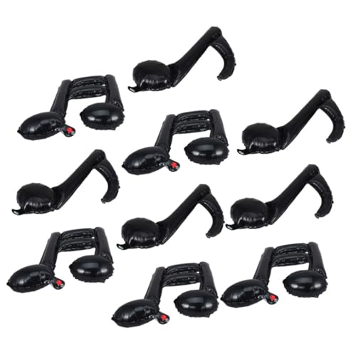 ERINGOGO 10 Stück Musiknoten Folienballons Dekoration für Musik Party Geburtstagsfeier Elegante für Musikliebhaber Auffällige Tischdeko Aluminiumfolie von ERINGOGO