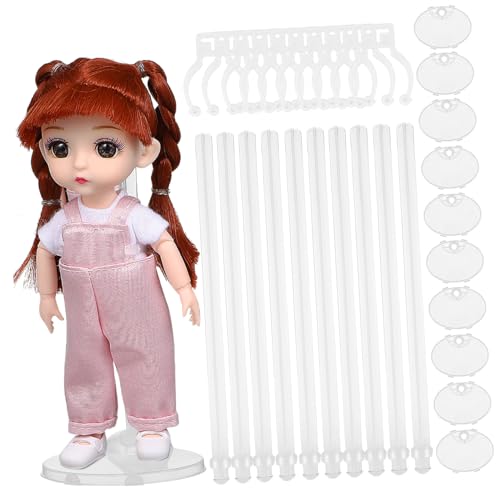 ERINGOGO 10 Stück Puppenständer Unterstützung hoch Zeigen Inhaber unser Mädchen Stand Stützgestell Mini -Puppenzubehör Zubehör -Ständeranzeige Figurenhalterständer -Display Plastik von ERINGOGO
