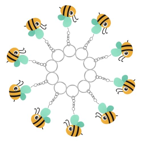 ERINGOGO 10 Stück Teiliges Bienen Schlüsselanhänger Niedliche Cartoon Biene Anhänger Leichte Party Gastgeschenke für Schlüssel Rucksack Dekoration Vielseitig Verwendbar ERINGOGO 10 Stück Teiliges Bienen Schlüsselanhänger Niedliche Cartoon Biene Anhänger Leichte Party Gastgeschenke für Schlüssel Rucksack Dekoration Vielseitig Verwendbar von ERINGOGO