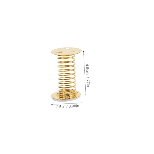 ERINGOGO 10 Stück Teiliges DIY Spiralfedern Federn Basis Selbstklebend Goldene Federbasis für Puppenköpfe Basteln Wackelkopf Bewegung Vielseitige Deko für Armaturenbrett von ERINGOGO
