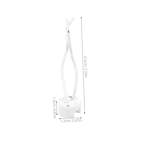ERINGOGO 10 Stück Teiliges Keramik Lampenfassung mit Hitzebeständigem Sockel und Flexiblem Silikonkabel Moderne Deckenleuchte Fassung für Lampen Einfache Montage Sicher und Langlebig von ERINGOGO