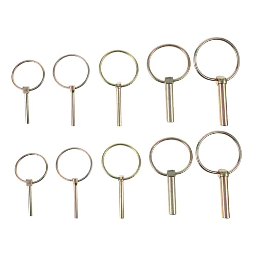 ERINGOGO 10 Stück Teiliges Lynch Pin aus Verzinktem Karbonstahl Federbelastete Sicherungsstifte mit Selbstsicherndem Ring Rostbeständig für Traktor Anhänger und Landwirtschaftliche Geräte ERINGOGO 10 Stück Teiliges Lynch Pin aus Verzinktem Karbonstahl Federbelastete Sicherungsstifte mit Selbstsicherndem Ring Rostbeständig für Traktor Anhänger und Landwirtschaftliche Geräte von ERINGOGO