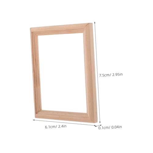 ERINGOGO 10 Stück Teiliges Mini Bilderrahmen Modell aus Holz Detaillierte Miniatur Puppenhaus Dekoration Natürlicher Look Langlebig und Kreativ für DIY Mikro Landschaft und Puppenhaus von ERINGOGO