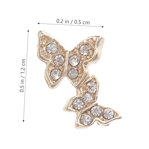 ERINGOGO 10 Stück Teiliges Schmetterling Nagelsteine Leichte Nail Art Strasssteine für Fingernägel und Zehennägel Vielseitige Schmuckanhänger für Nageldesign Handyhüllen Taschen und DIY von ERINGOGO
