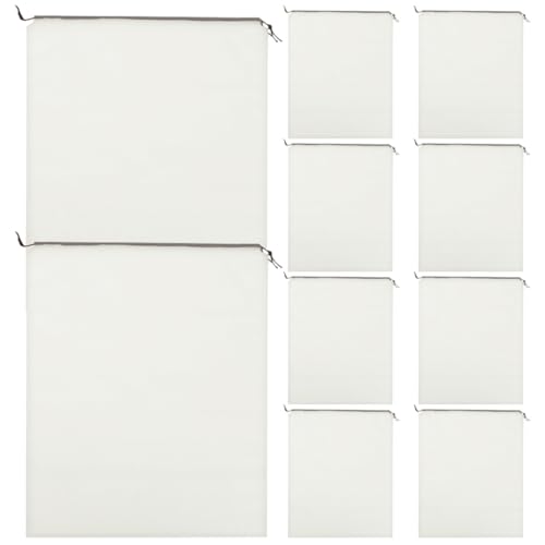 ERINGOGO 10 Stück Teiliges Transparente Faltbare Aufbewahrungstaschen mit Kordelzug Vielseitig für Schuhe Kleidung und Reiseutensilien Leicht Kompakt und Wiederverwendbar für Damen und von ERINGOGO