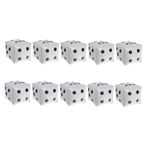 ERINGOGO 10 Stück Teiliges Weiße Folien Dice Ballons Thema Partydekoration Robustes Spiel Deko Accessoire für Erwachsene für Themenpartys und Fotobooth ERINGOGO 10 Stück Teiliges Weiße Folien Dice Ballons Thema Partydekoration Robustes Spiel Deko Accessoire für Erwachsene für Themenpartys und Fotobooth von ERINGOGO