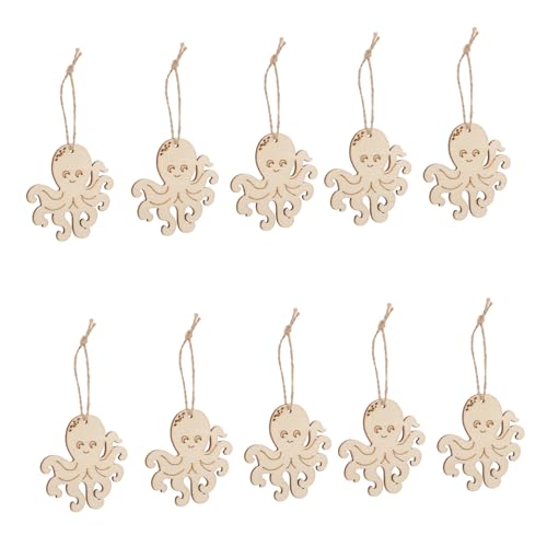 ERINGOGO 10 Stück Unbehandelte Holz Figuren für Diy Bastelprojekte und Dekorationen Naturholz Anhänger für Kreative und Gestaltung ERINGOGO 10 Stück Unbehandelte Holz Figuren für Diy Bastelprojekte und Dekorationen Naturholz Anhänger für Kreative und Gestaltung von ERINGOGO