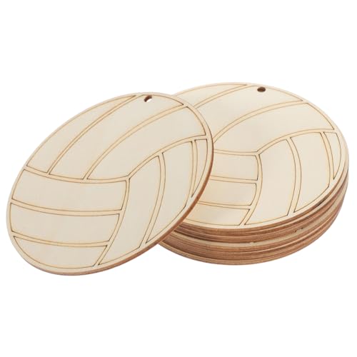 ERINGOGO 10 Stück Volleyball Holzscheiben Unbehandelt für Diy Bastelprojekte Malspielzeug Holz Ausschnitte zum Gestalten und Dekorieren für Bastelideen ERINGOGO 10 Stück Volleyball Holzscheiben Unbehandelt für Diy Bastelprojekte Malspielzeug Holz Ausschnitte zum Gestalten und Dekorieren für Bastelideen von ERINGOGO