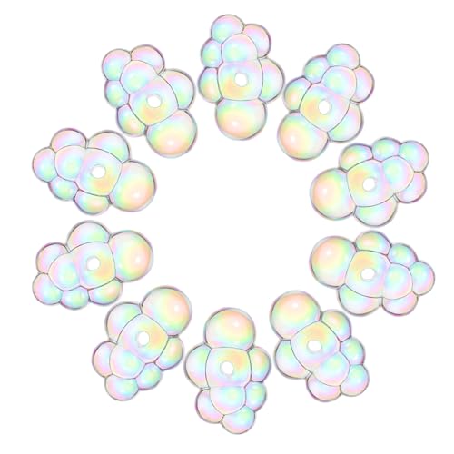 ERINGOGO 10 Stück Wolkenperlen Wolken-Abstandsperlen Wolke lose Abstandsperlen Perlen zum Basteln Charms-Perlen Wolkenzauber Wolkenform -Zauber Perlen zur Stiftherstellung Lose Perlen Acryl von ERINGOGO