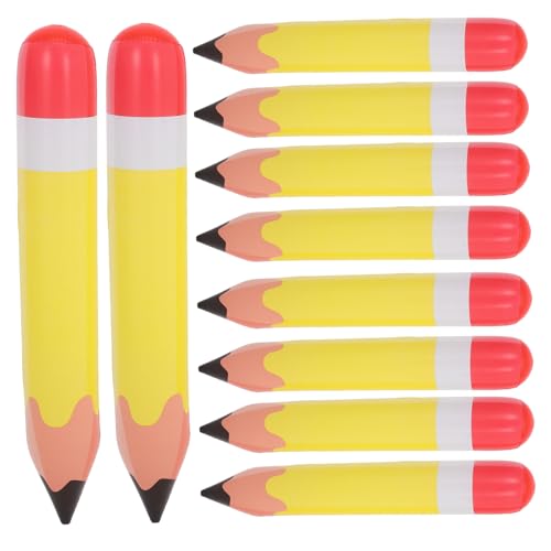 ERINGOGO 10 Stück aufblasbarer Bleistift Buntstift Dekorationen klein hoch erste fotohintergrund lustiges Aufblasbare Bleistiftdekoration Bleistiftstütze für PVC Yellow ERINGOGO 10 Stück aufblasbarer Bleistift Buntstift Dekorationen klein hoch erste fotohintergrund lustiges Aufblasbare Bleistiftdekoration Bleistiftstütze für PVC Yellow von ERINGOGO