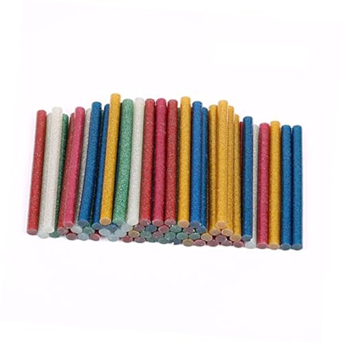 ERINGOGO 100 Stück Bunte Glitzer Heißklebestifte EVA Material Halt Flexibel für Bastelkleber DIY Kunsthandwerk Schule Büro Party Dekoration Zufällige Farbe Zufällige Farbe von ERINGOGO