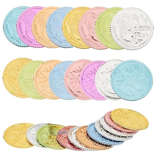 ERINGOGO 100 Stück Farbenfrohe Goldmünzenspielzeug Dekorationen für Piratenpartys Belohnungsmarken für Piratendekorationsparty Münze für Piraten Plastik Colorful ERINGOGO 100 Stück Farbenfrohe Goldmünzenspielzeug Dekorationen für Piratenpartys Belohnungsmarken für Piratendekorationsparty Münze für Piraten Plastik Colorful von ERINGOGO
