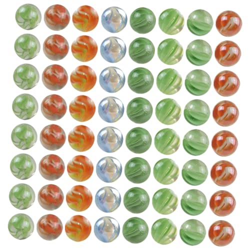 ERINGOGO 100 Stück Glasmurmeln für Dekorative Murmeln für Aquarien und Bastelprojekte für Spiele und Kreative Dekoration Farbenfrohe Glasperlen für Ab Jahren Zufällige Farbe von ERINGOGO