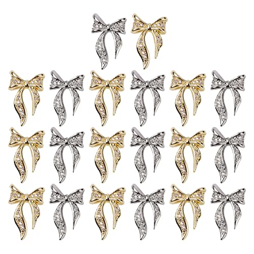 ERINGOGO 100 Stück Nagelkunst Strass Schleifen Dekorationen Maniküre Schmuck Aufkleber für Nageldesigns für DIY und Kreative Nagelkunstliebhaber von ERINGOGO