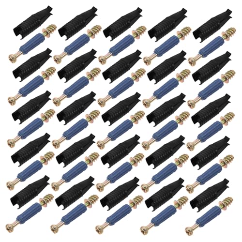 ERINGOGO 100 Stück Stecker Ausblenden Möbelbeschläge Kabinettsanschlüsse Möbelbefestigungen Möbelverbinder, Bettverbindungsteile Hardware Für Möbelverbinder Hardware-möbelzubehör Eisen von ERINGOGO