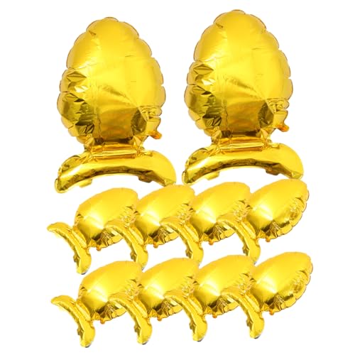 ERINGOGO 10stücke Ostereier Luftballons Aus Aluminiumfolie Lustige Dekorative Ballons Für Osterfeiern Und Partys Für Drinnen Und Draußen Farbenfrohe Partydekoration von ERINGOGO