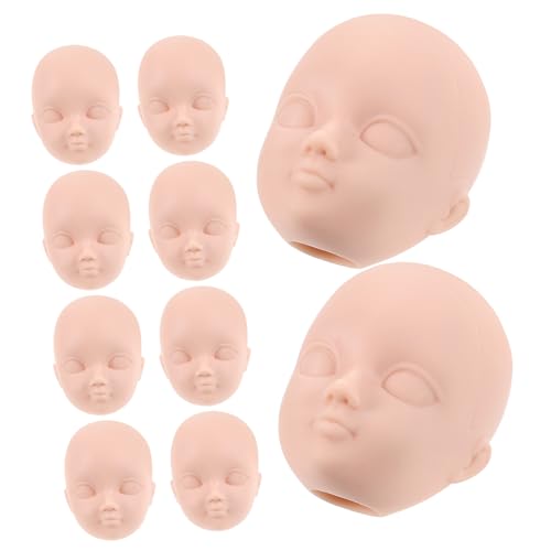 ERINGOGO 10Stücke Teiliges Puppenköpfe Make Up und Basteln für DIY Dekoration und Spiele Stoffpuppenköpfe für Kreative Projekte und Foto Requisiten von ERINGOGO