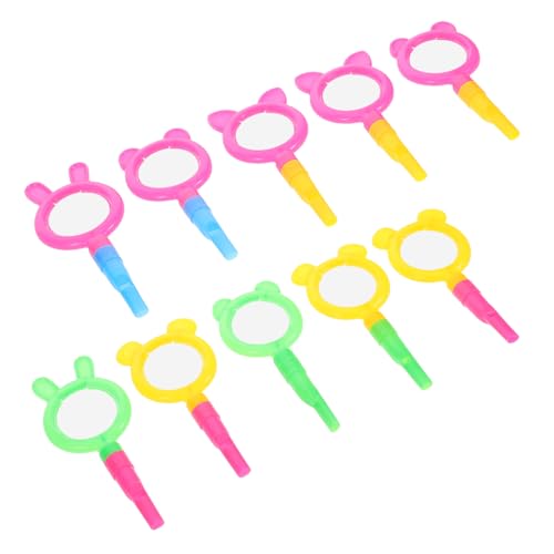 ERINGOGO 10pcs Kinder Cartoon Pfeife Mit Lupen -mini -bildungsspielzeug Für Partyspielpreise Lernwerkzeuge Kleine Und Tragbare Vergrößerungslinse (gemischter Stil) von ERINGOGO