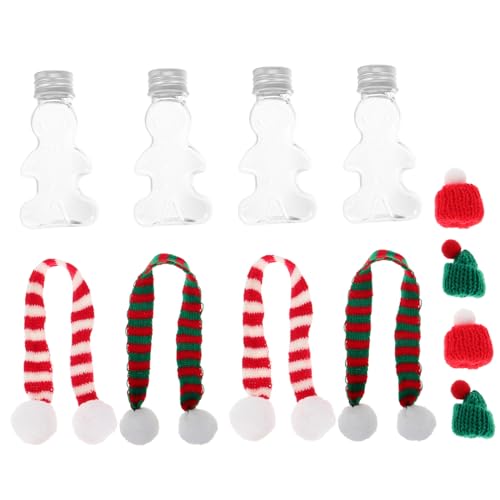 ERINGOGO 10pcs Lebkuchenmann-flasche Weihnachtslebkuchenmannflaschen Weihnachten Leere Getränkebehälter Urlaub Mini-hut-besteckhalter Weihnachts-mini-hut Fläschchen Mit Deckel Keks Plastik ERINGOGO 10pcs Lebkuchenmann-flasche Weihnachtslebkuchenmannflaschen Weihnachten Leere Getränkebehälter Urlaub Mini-hut-besteckhalter Weihnachts-mini-hut Fläschchen Mit Deckel Keks Plastik von ERINGOGO