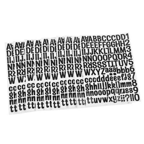 ERINGOGO 12 Blatt Teiliges Selbstklebende Buchstaben Zahlenaufkleber Farbige Alphabet sticker für DIY Wasserfeste Dekorative Sticker für Laptop Briefkasten Schrank Kreative Beschriftung von ERINGOGO