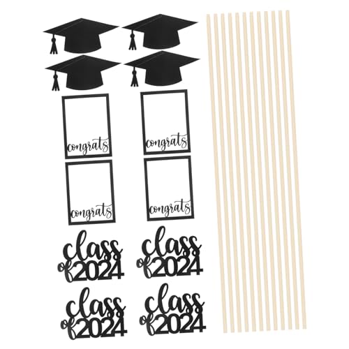 ERINGOGO 12 Stück Bachelor Hut Vaseneinsatz Silber Feier Topper Glückwunsch Zahl „Oh“ Kommunion Pastell Abschluss Dekorationen Tasse Grad Mittelstück Stäbchen Grad ERINGOGO 12 Stück Bachelor Hut Vaseneinsatz Silber Feier Topper Glückwunsch Zahl „Oh“ Kommunion Pastell Abschluss Dekorationen Tasse Grad Mittelstück Stäbchen Grad von ERINGOGO