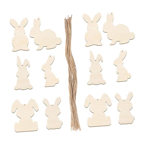 ERINGOGO 12 Stück Blanko Kaninchen Anhänger Hasen Dekorationen Kaninchen Ausschnittform Dekorative Ornament Chips Hängedekor Hasenausschnitt Hase Unfertige Ausschnitte DIY ERINGOGO 12 Stück Blanko Kaninchen Anhänger Hasen Dekorationen Kaninchen Ausschnittform Dekorative Ornament Chips Hängedekor Hasenausschnitt Hase Unfertige Ausschnitte DIY von ERINGOGO