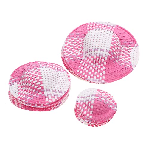 ERINGOGO 12 Stück Gestreifte Mützen Accessoires Artikel Für Kleinkinder Mini Puppen Dekoration Mini Sonnenhut Krippe Mini Zubehör Mini Neon Miniatur Mini Puppenhut Puppen von ERINGOGO
