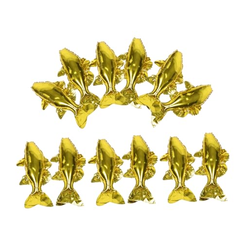 ERINGOGO 12stücke Goldfisch-ballon-mittelstücke Aus Aluminiumfolie Groß Für Geburtstagsdeko Tier-folienballons Für Tropische Strandparty Meerestier-ballons Für Unterwasser-thema von ERINGOGO