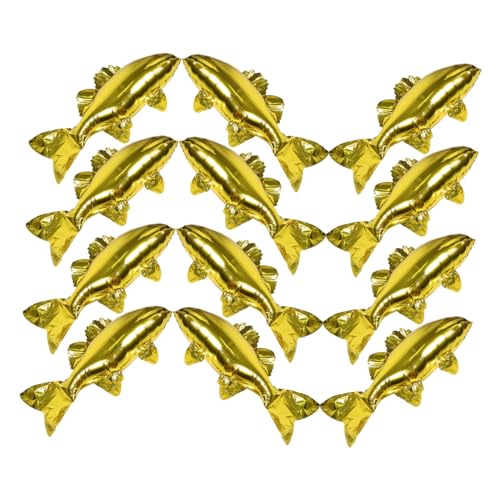 ERINGOGO 12 Stück Große Goldfisch Luftballons aus Aluminiumfolie Langlebig und Einfach Aufzublasen Kreative Meeresbewohner Partydeko für Kindergeburtstag Shower und Strandmotto ERINGOGO 12 Stück Große Goldfisch Luftballons aus Aluminiumfolie Langlebig und Einfach Aufzublasen Kreative Meeresbewohner Partydeko für Kindergeburtstag Shower und Strandmotto von ERINGOGO