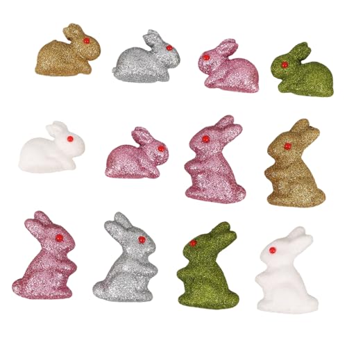 ERINGOGO 12 Stück Hasen Ornament Glitzerhase Osterhase Tischsymbol Ostern Heimtisch Mittelstücke Osterparty Dekorationen Mittelstück Für Den Tisch Osterparty Zubehör ERINGOGO 12 Stück Hasen Ornament Glitzerhase Osterhase Tischsymbol Ostern Heimtisch Mittelstücke Osterparty Dekorationen Mittelstück Für Den Tisch Osterparty Zubehör von ERINGOGO