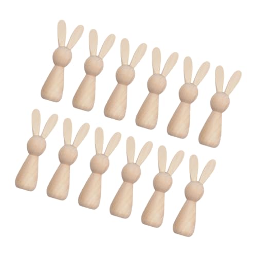 ERINGOGO 12 Stück Hasenschmuck Aus Holz Puppe Unvollendet Steckpuppen Unvollendet Kaninchen Bausatz Hasenpuppe Hase Klein Figur Leer Häschen-Statue Holzhasenfigur Holzhase Beige Hölzern ERINGOGO 12 Stück Hasenschmuck Aus Holz Puppe Unvollendet Steckpuppen Unvollendet Kaninchen Bausatz Hasenpuppe Hase Klein Figur Leer Häschen-Statue Holzhasenfigur Holzhase Beige Hölzern von ERINGOGO