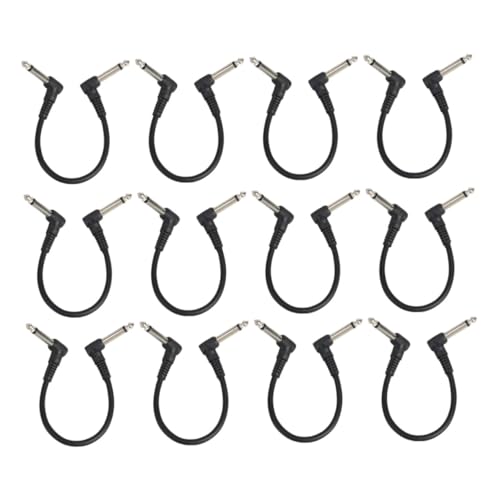 ERINGOGO 12 Stück Kabel Audio- Patch Gitarre Instrumentendraht Anschlusszubehör Für Musikinstrumente Pvc Schwarz ERINGOGO 12 Stück Kabel Audio- Patch Gitarre Instrumentendraht Anschlusszubehör Für Musikinstrumente Pvc Schwarz von ERINGOGO