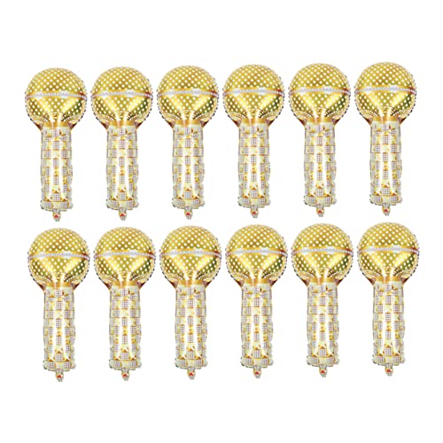 ERINGOGO 12 Stück Kleiner Mikrofonballon Goldballons für Mikrofon Ballons Dekorationen Geburtstag Luftballons Party-Schlauchboote Mikrofon aufblasbar Partyballons Aluminiumfolie Golden ERINGOGO 12 Stück Kleiner Mikrofonballon Goldballons für Mikrofon Ballons Dekorationen Geburtstag Luftballons Party-Schlauchboote Mikrofon aufblasbar Partyballons Aluminiumfolie Golden von ERINGOGO