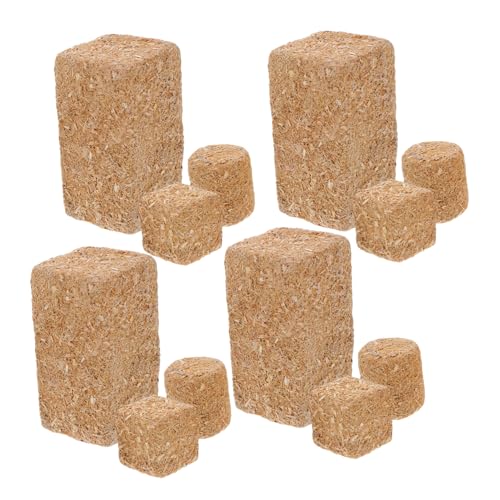 ERINGOGO 12 Stück Mini-heuballen Aus Kunstholz Für Landwirtschaftliche Zwecke Dekorative Holzballen Realistisches Holz Für Projekte Dekoration von ERINGOGO