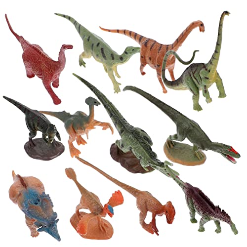ERINGOGO 12 Stück Teiliges Dinosaurier Spielzeugset für Realistische Mini Dinosaurierfiguren mit Glatter Oberfläche Farbenfrohe Tischdekoration und Party Deko Pädagogisch und Vielseitig von ERINGOGO