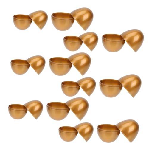 ERINGOGO 12 Stück Teiliges Goldene Ostereier aus Hochwertigem Hohl und Befüllbar Dekorative Geschenkboxen für Osterfeiern Wiederverwendbar als Osterdeko und ERINGOGO 12 Stück Teiliges Goldene Ostereier aus Hochwertigem Hohl und Befüllbar Dekorative Geschenkboxen für Osterfeiern Wiederverwendbar als Osterdeko und von ERINGOGO