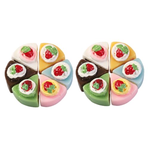 ERINGOGO 12 Stück Teiliges Mini Kuchen Modell Realistische Puppenhaus Deko Lebensmittel Attrappen Leichte Kompakte Fake Dessert Figuren für Miniatur Küchen und Bastelbedarf von ERINGOGO