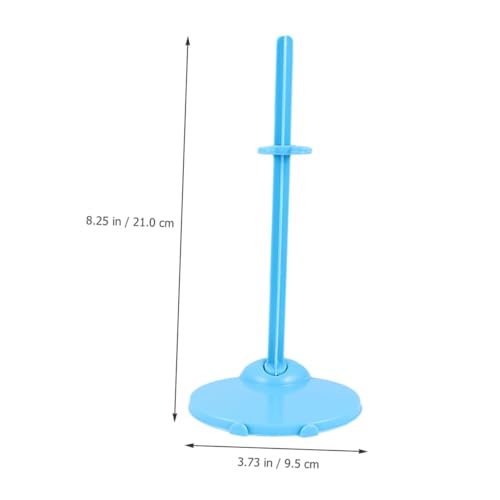 ERINGOGO 12 Stück Teiliges Puppenständer Robustem Kunststoff Stabile Halter mit Transparenten und Blauen Clips Einsetzbar als Doll Display Stand für Figuren und Puppenzubehör von ERINGOGO
