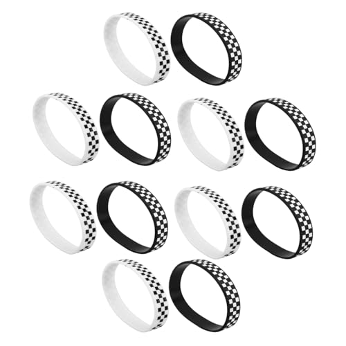 ERINGOGO 12 Stück Teiliges Silikonarmband Kariertem Racing motiv Vielseitige Party armbänder für Sportevents Festivals und Motorsportfans Einzigartiges Design für Rennliebhaber ERINGOGO 12 Stück Teiliges Silikonarmband Kariertem Racing motiv Vielseitige Party armbänder für Sportevents Festivals und Motorsportfans Einzigartiges Design für Rennliebhaber von ERINGOGO