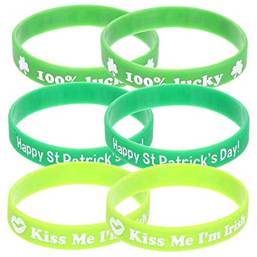ERINGOGO St. Silikon-armbänder 12 Stück Armbänder Für Kinder Und Erwachsene Partyzubehör Im Irischen Stil ERINGOGO St. Silikon-armbänder 12 Stück Armbänder Für Kinder Und Erwachsene Partyzubehör Im Irischen Stil von ERINGOGO