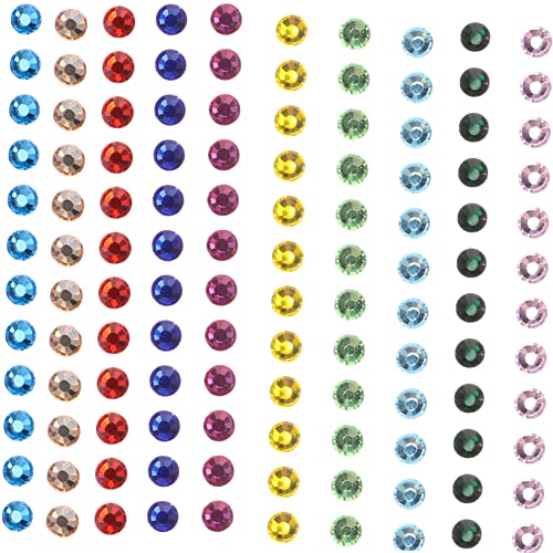 ERINGOGO 1440 Stück Teiliges Nagelstrassstein Bunte Flache Kristallsteine für DIY Nagelkunst Maniküre Dekorationen Nagelschmuck Bastelsteine für Handys Karten Kleidung von ERINGOGO