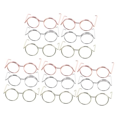 ERINGOGO 15 Stück Teiliges Puppenbrillen Set aus Metall Draht Kleine Rahmenlose Brillen für Puppen zum Verkleiden Roségoldene Silberne und Goldene Farbmischung Zubehör für Puppenmode ERINGOGO 15 Stück Teiliges Puppenbrillen Set aus Metall Draht Kleine Rahmenlose Brillen für Puppen zum Verkleiden Roségoldene Silberne und Goldene Farbmischung Zubehör für Puppenmode von ERINGOGO