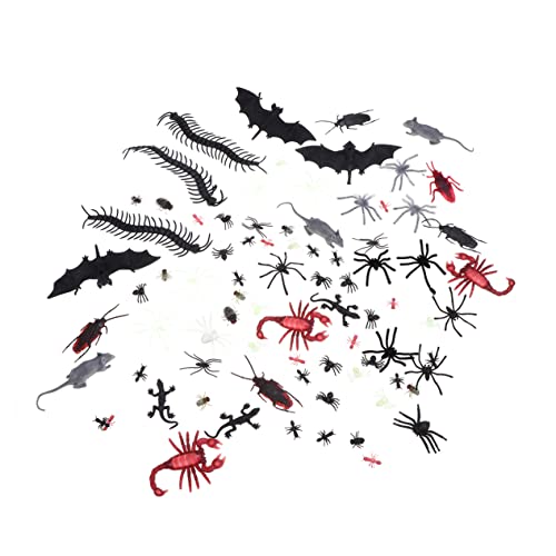 ERINGOGO 150 Stück Teiliges Halloween Deko mit Realistischen Kunststoff Insekten Spinnen Skorpionen und Fledermäusen Detailreiche Scherzspielzeuge für Partyspaß und Edukatives Verstecken ERINGOGO 150 Stück Teiliges Halloween Deko mit Realistischen Kunststoff Insekten Spinnen Skorpionen und Fledermäusen Detailreiche Scherzspielzeuge für Partyspaß und Edukatives Verstecken von ERINGOGO