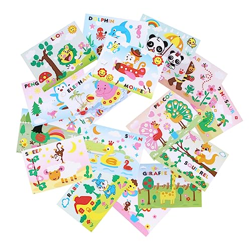 ERINGOGO 16er-Pack Pädagogisches Aufkleberspielzeug Mosaikaufkleberkunst Für Mosaik-Aufkleber-Kunst DIY-Sticker-kit ERINGOGO 16er-Pack Pädagogisches Aufkleberspielzeug Mosaikaufkleberkunst Für Mosaik-Aufkleber-Kunst DIY-Sticker-kit von ERINGOGO