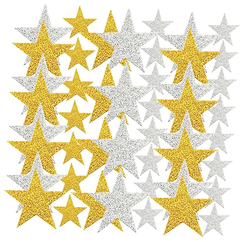 ERINGOGO 180stücke Glitzernde Sternenaufkleber Bunte Stern-Sticker Für Basteln Partys Und Belohnungen Schulen Sicher Und Langlebig von ERINGOGO