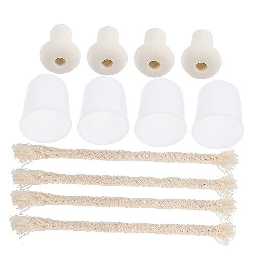 ERINGOGO 18Stücke Alkoholbrenner Zubehörset Teilig mit Keramikdocht und Plastikkappen für Öllampen für Laborexperimente und Aromatherapie Brennend Design von ERINGOGO