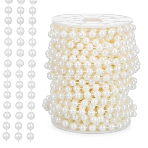 ERINGOGO 1Rolle Perlenschnur Künstliche Perlenkette für Hochzeiten Basteln Dekoration Perlengirlande für Kleidung und Blumensträuße Langlebig DIY von ERINGOGO