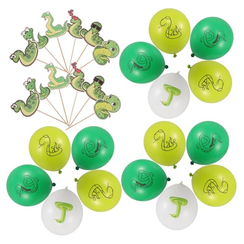 ERINGOGO 1satz Snake Party Dekoration Set Mit Luftballons Und Kleinen Aufstellern Für Tiergeburtstagsfeiern Und Tier-mottopartys Einfach Zu Montieren Und Leicht Zu Reinigen von ERINGOGO